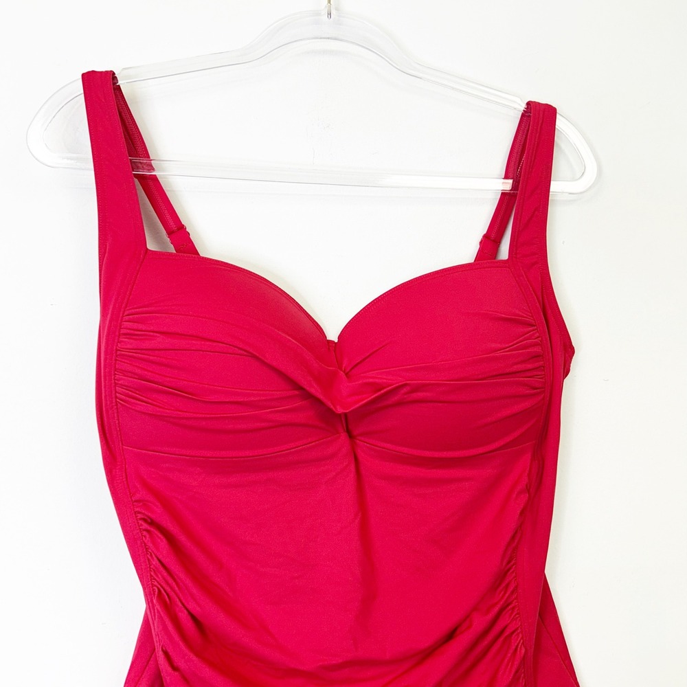 NEW Sea Level Australia Twist Front Multifit One Piece Swimsuit Womens 12 US Red - Picture 5 of 9
